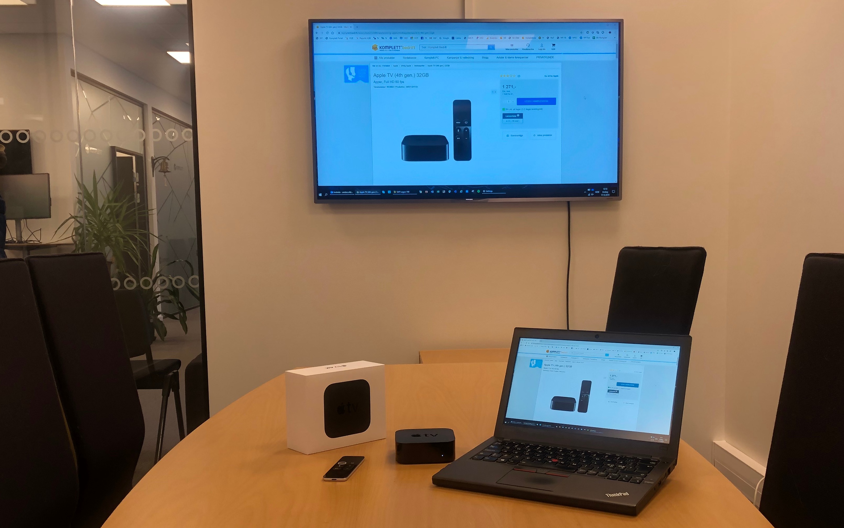 Aldri mer tilkoblingstrøbbel med Apple TV 4K på møterommet